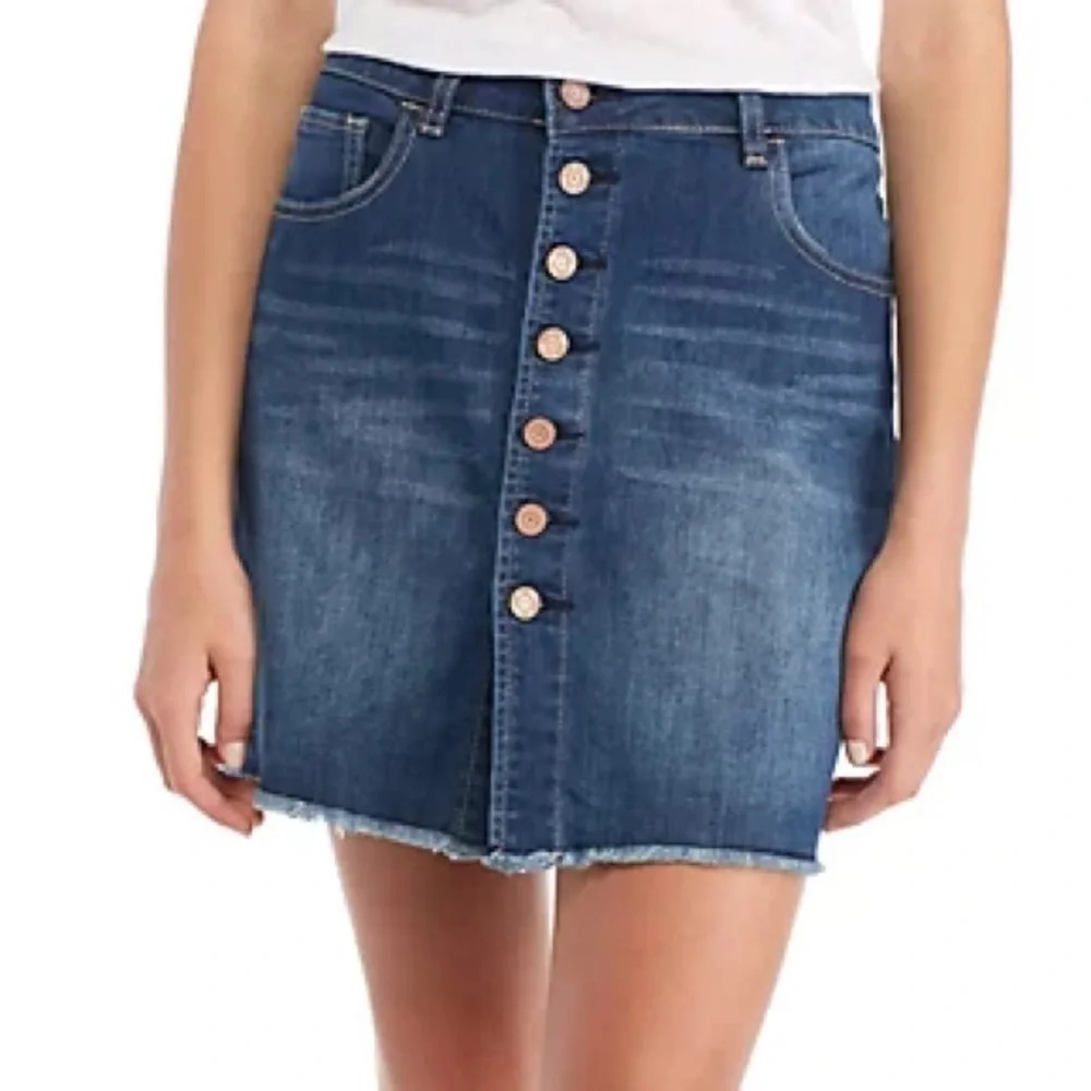 Indigo rein denim skirt